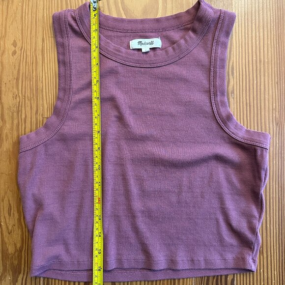 Madewell - Supima® Rib Crop Tank - Pressed Grape - M - Picture 5 of 6